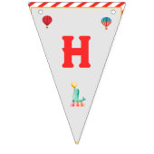 Kind's Verjaardagsfeestje Circus carnaval Thema Vlaggetjes (Tweede vlag)