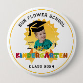 Kindy afstuderen badge foto aangepaste Button (Voorkant)