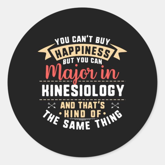 Kinesiologie groot student Afstuderen Ronde Sticker (Voorkant)