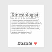Kinesiologie Kinesiologist Definitie Sticker (Vel)