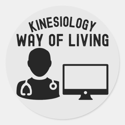 Kinesiologie - manier van leven ronde sticker (Voorkant)