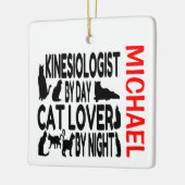Kinesioloog houdt van katten CUSTOM Keramisch Ornament (Links)