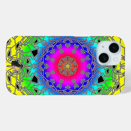 Kinetic Spectra Glyph iPhone 15 coque (Verso (horizontal))