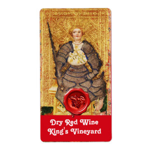 KINEYARD RODE WIJNGOLF/ANTIEK TAROTS ETIKET