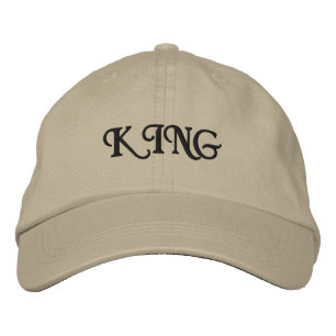 KING Aangepaste tekst Chivalry Block lettertype El Geborduurde Pet
