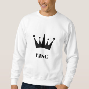 KING Aangepaste tekst Zwarte Kroon Heren Basic Trui