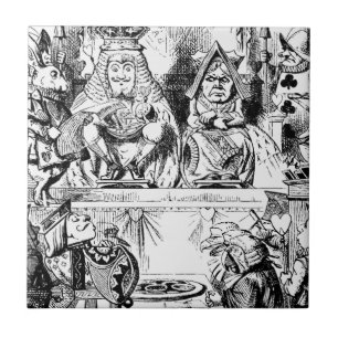 King and Queen of Hearts Alice in Wonderland Tegeltje