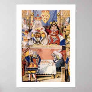 King and Queen of Hearts  Alice Wonderland Poster