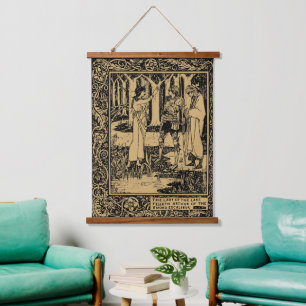 King Arthur door Aubrey Beardsley Hangend Wandkleed
