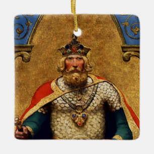 “King Arthur” door NC Wyeth Keramisch Ornament