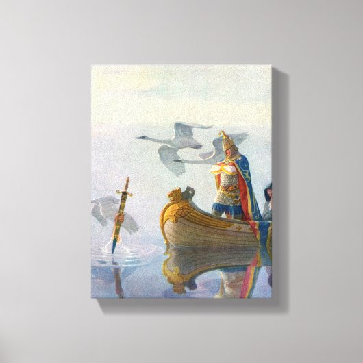 King Arthur & Excalibur, c. 1922, ingediend door N Canvas Afdruk (Voorkant)