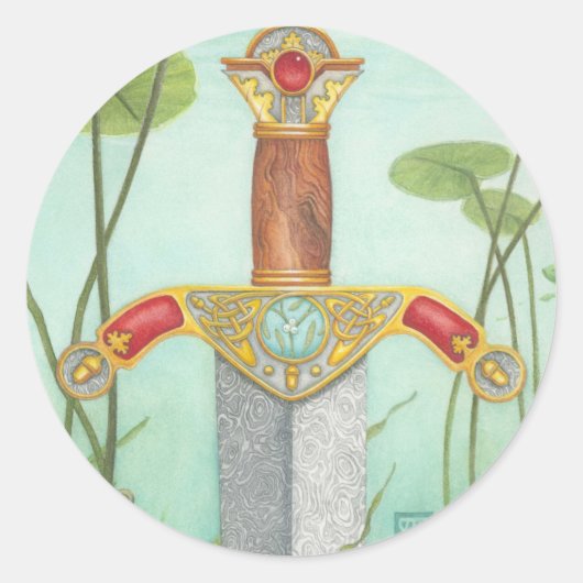 King Arthur Ronde Sticker (Voorkant)