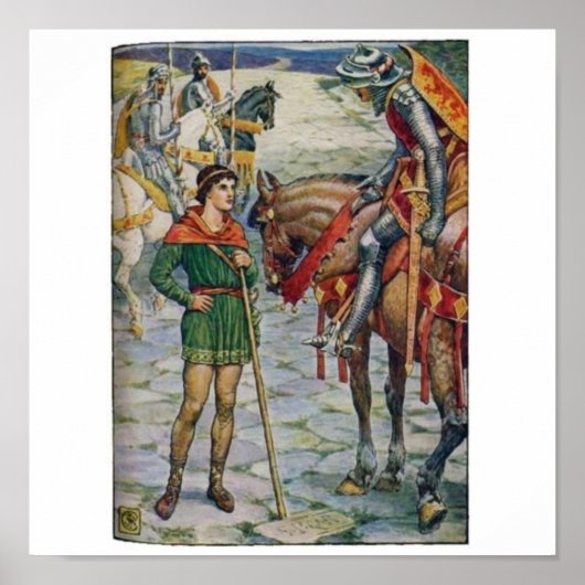 King Arthur Vragen Percival Poster (Voorkant)