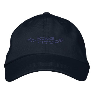 King Attitude-Hat Navy Adjustable Royal Elegant  Geborduurde Pet