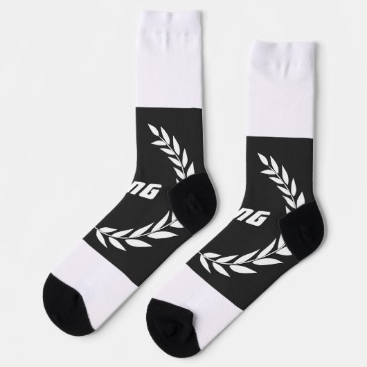 KING bedrukt met inkt op waterbasis en een handtek Sokken (Links)