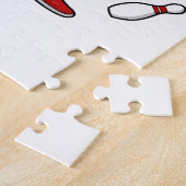 King bij Bowling met Bowling pin Legpuzzel (Zijkant)