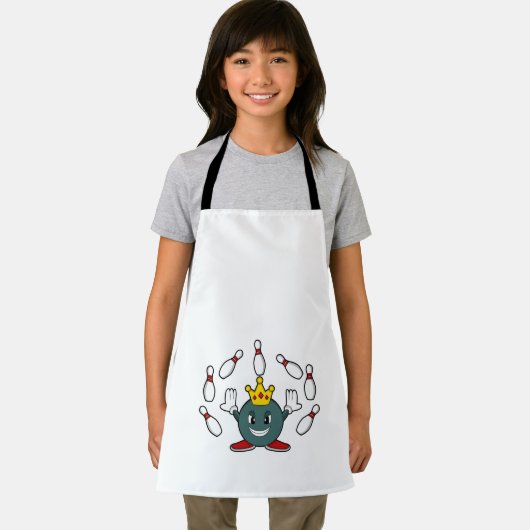 King bij Bowling met Bowling pin Schort (Insitu)