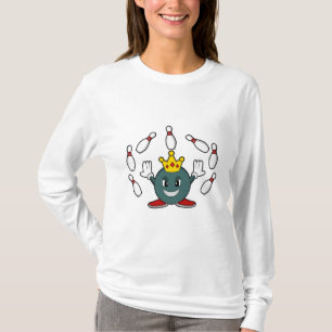 King bij Bowling met Bowling pin T-shirt