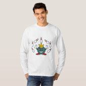 King bij Bowling met Bowling pin T-shirt (Voorkant volledig)