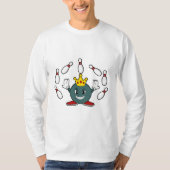 King bij Bowling met Bowling pin T-shirt (Voorkant)