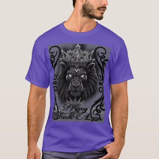 King black Lyon style with class T-shirt (Voorkant)