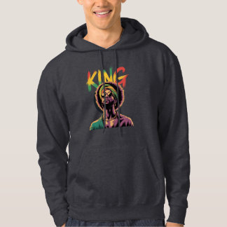 King – Black Pride Rasta Kleuren Ontwerp Hoodie
