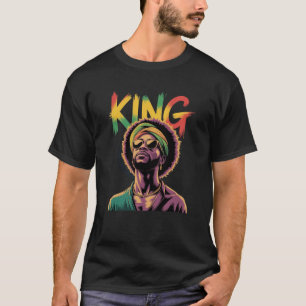 King – Black Pride Rasta Kleuren Ontwerp T-shirt