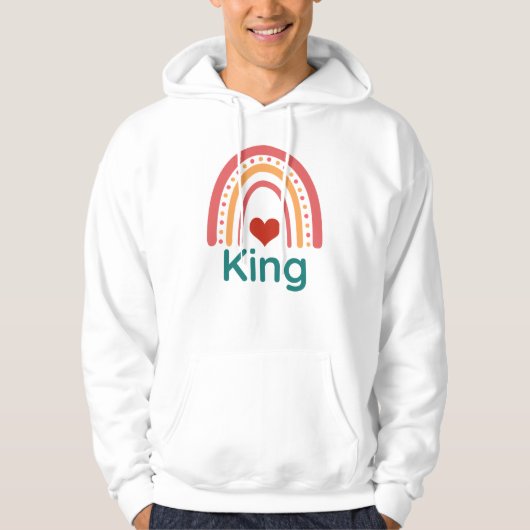 King Boho Rainbow Hoodie (Voorkant)