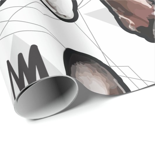 King Boston Terrier Pattern Cadeaupapier (Rol Hoek)