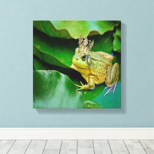 King Bullfrong Canvas Afdruk (Insitu (Houten vloer))