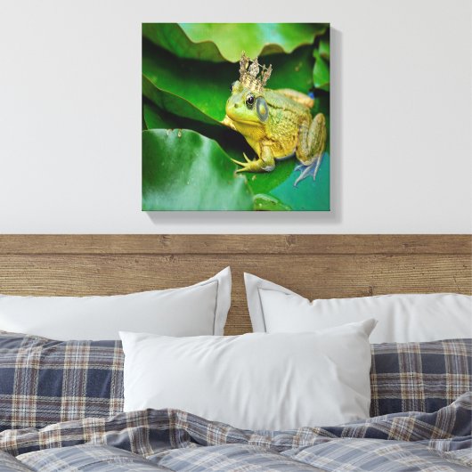 King Bullfrong Canvas Afdruk (Insitu (Slaapkamer))