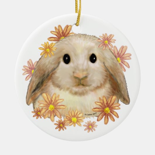 King Bunny Rabbit Keramisch Ornament (Voorkant)