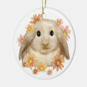 King Bunny Rabbit Keramisch Ornament (Links)