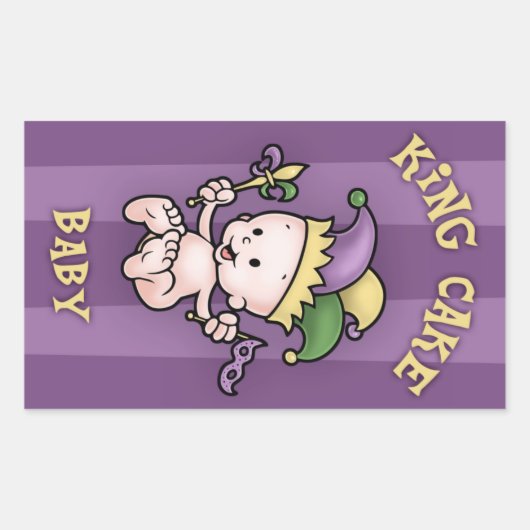 King Cake Baby Rechthoekige Sticker (Voorkant)