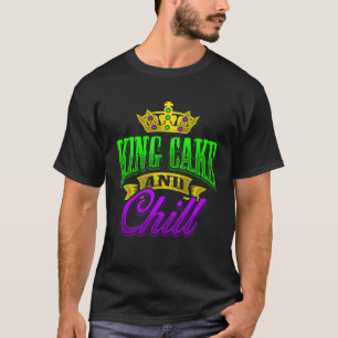 King Cake En Chill Mardi Gras Zulu Rex Crewe Auto T-shirt