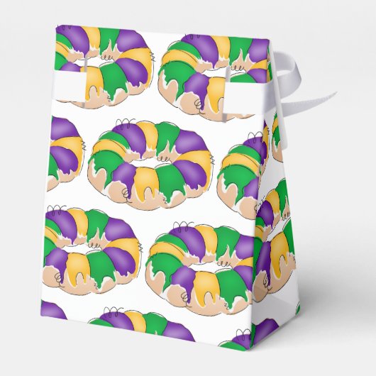 King Cake Favor Boxes Bedankdoosjes (Achterkant)