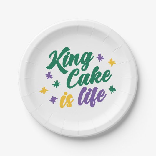 King Cake is het leven Papieren Bordje (Voorkant)