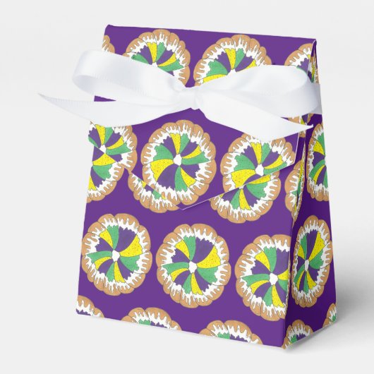 King Cake New Orleans NOLA Mardi Gras Carnaval Bedankdoosjes (Voorkant Zijde)