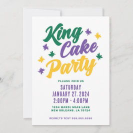 King Cake Party Kaart