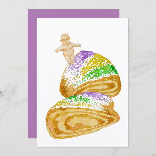 King Cake-uitnodigingen Kaart