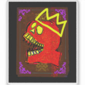 King Calavera Skull Day of the Dead NFT Art Sticker (Voorkant)