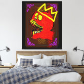 King Calavera Skull-kunst Canvas Afdruk (Insitu (Slaapkamer))