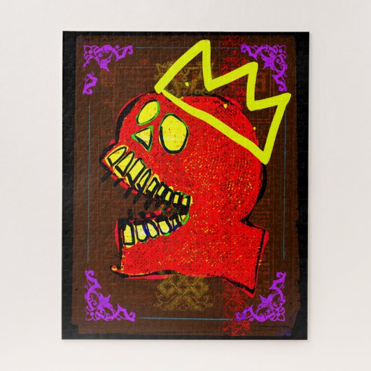 King Calavera Skull-kunst Legpuzzel (Verticaal)