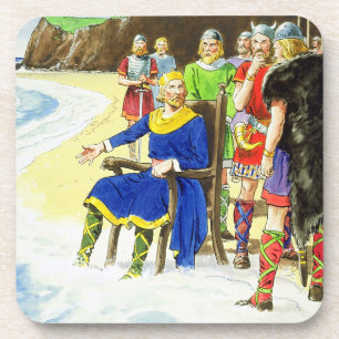 King Canute (c.995-1035) van 'Peeps in the Past' Onderzetter