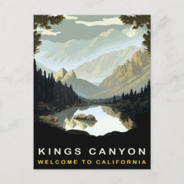 King Canyon, Californië, Vintage reizen Briefkaart