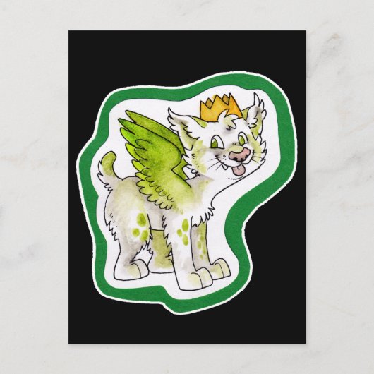 King Cat Briefkaart (Voorkant)