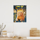 King Cat Funny Poster Animaux domestiques et anima (Cuisine)
