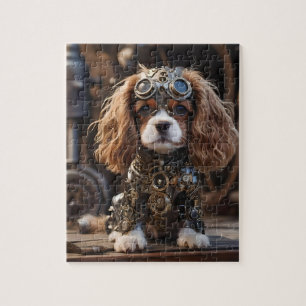 King Cavalier Spaniel Puppy Steampunked, Legpuzzel
