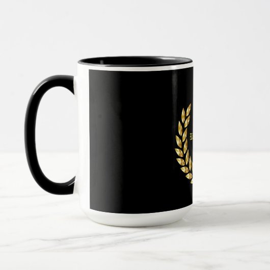 King Charles 111 Coronation .Black/Gold Mok (Links)