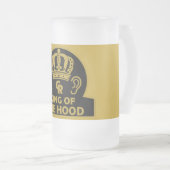 King Charles British Royal Crown Matglas Bierpul (Voorkant rechts)